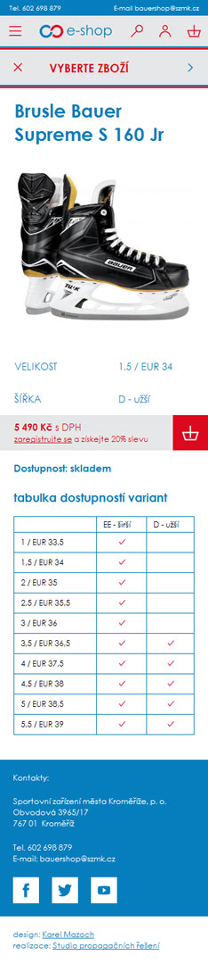 SZMK - Sportovn� za��zen� m�sta Krom���e &ndash; E-shop
