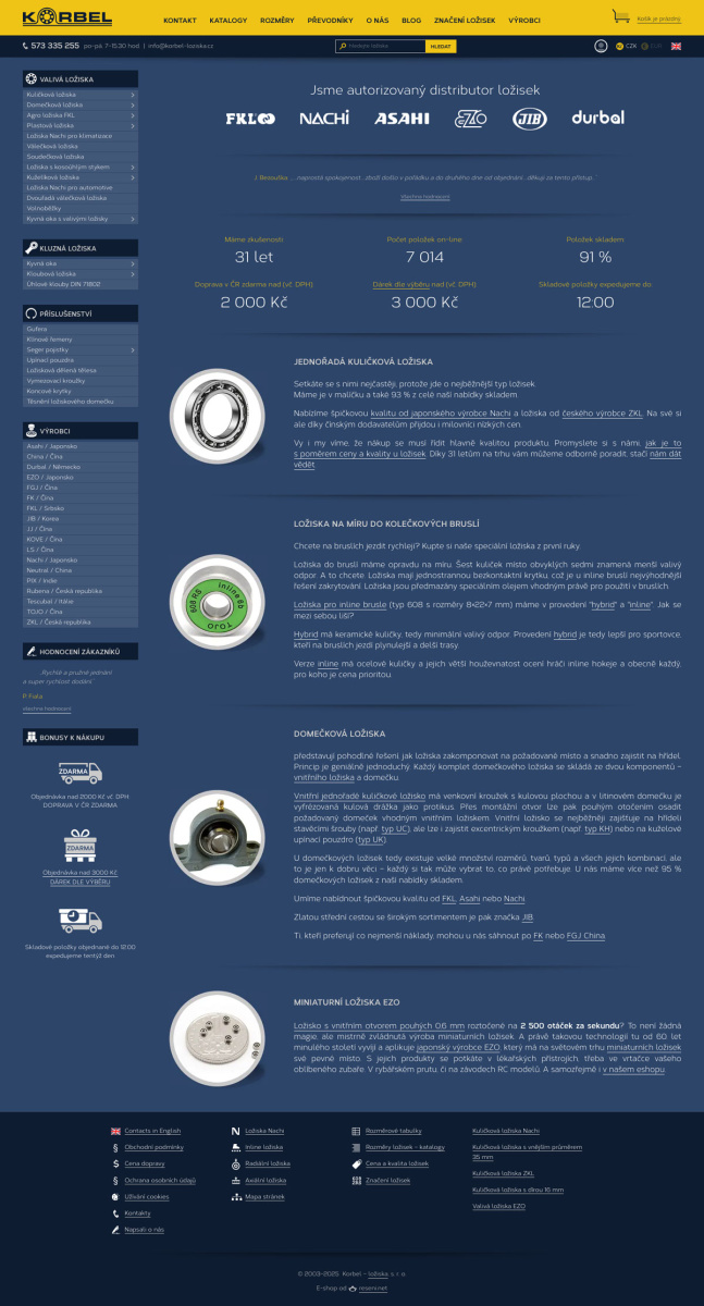 Korbel - ložiska – E-shop