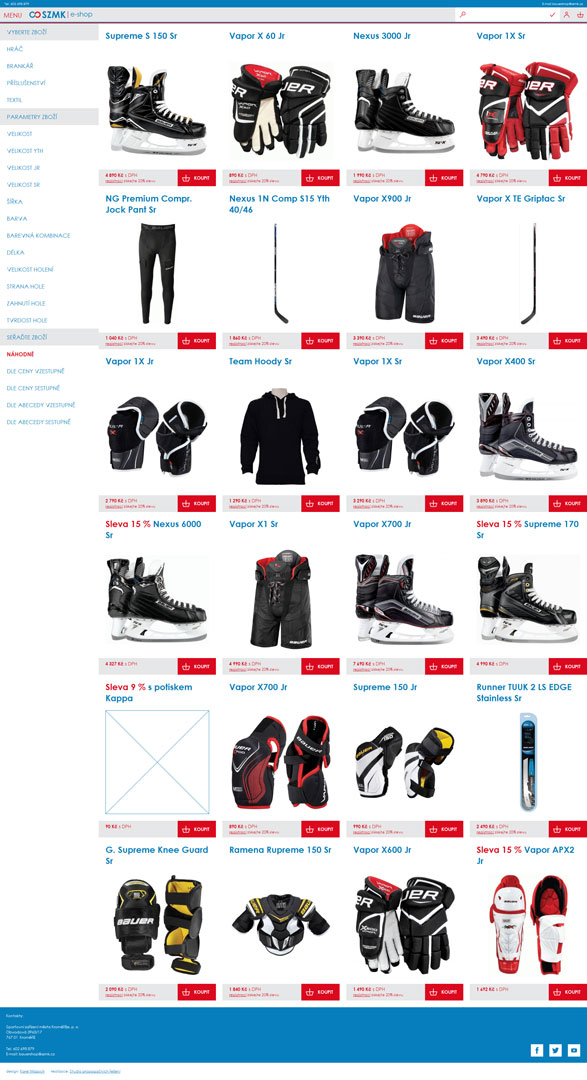 SZMK - Sportovn� za��zen� m�sta Krom���e &ndash; E-shop